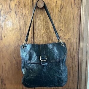 Vintage Fossil Leather Shoulder Bag